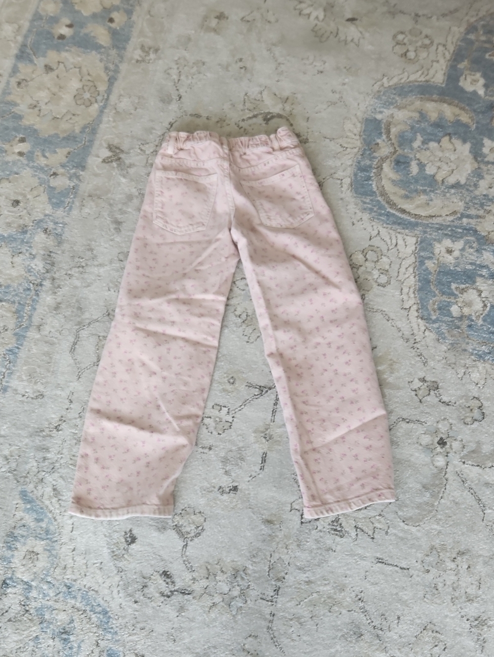 Kid's Zara High-Rise Pink Floral Jeans - Picture 5 of 5